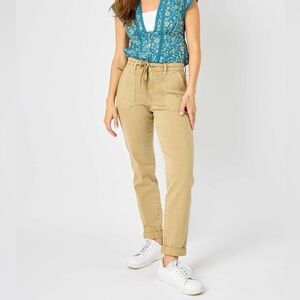 Judy Blue High Waist Garment Dyed Khaki 16W